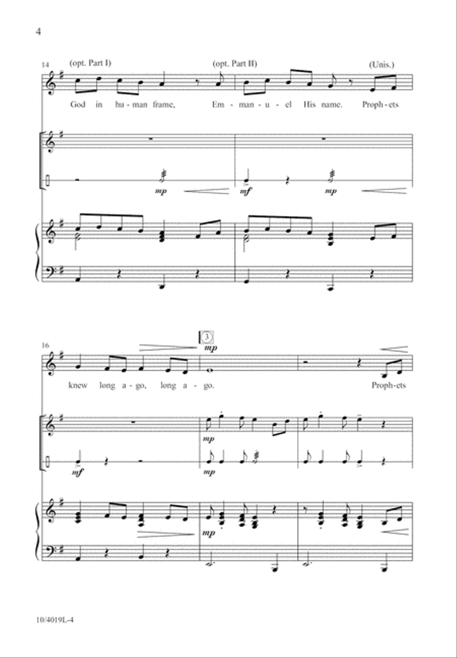 Prophets Knew Unison Choir scores gallery preview page 4
