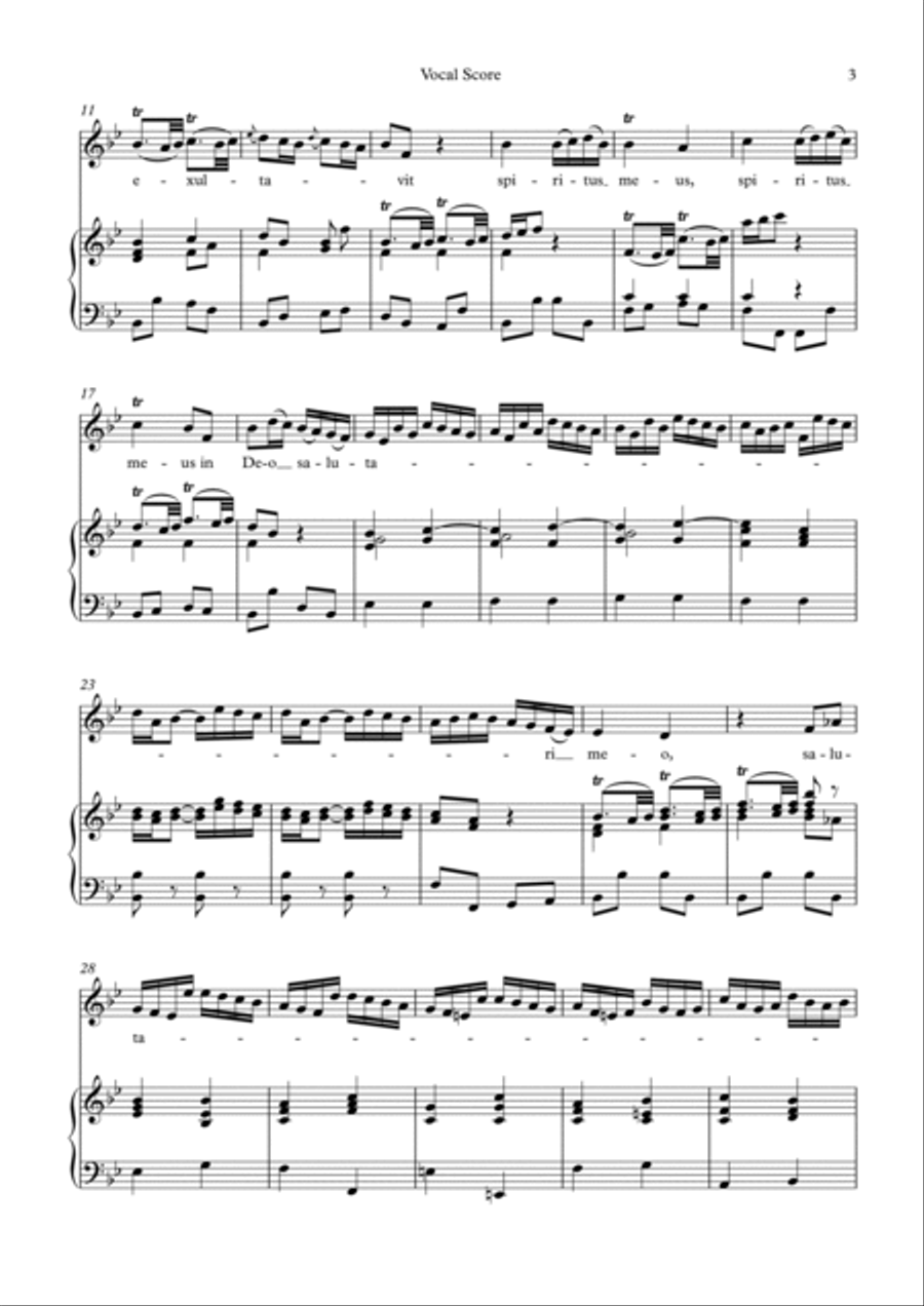 Vivaldi: Magnificat in G minor RV611, (SA soli, SSAA choir, vocal score) SSAA scores gallery preview page 5