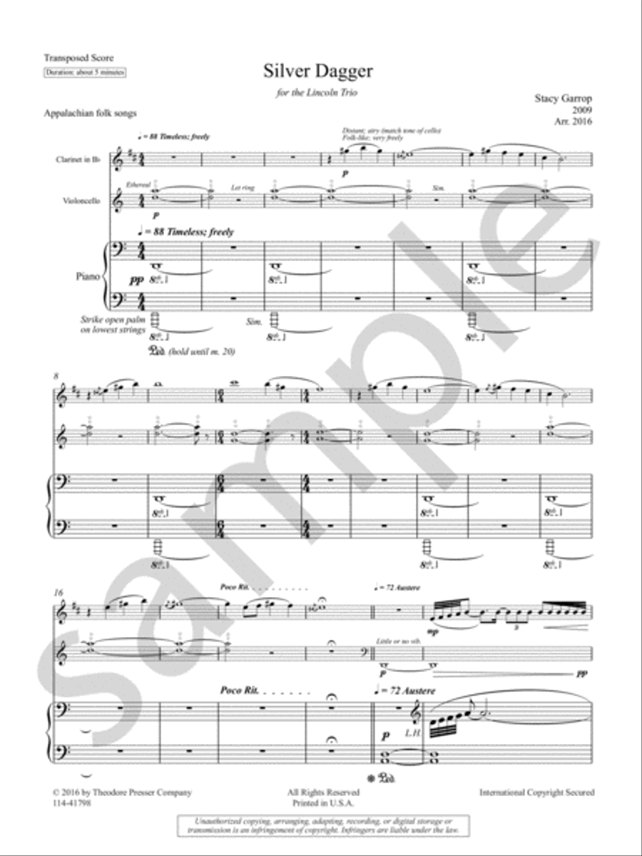 Silver Dagger Chamber Music scores gallery preview page 4