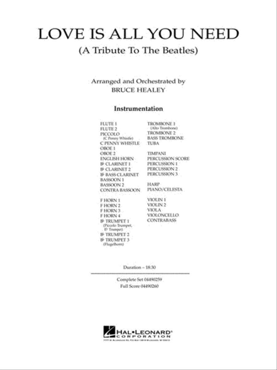 Love Is All You Need (A Tribute to the Beatles) Full Orchestra scores gallery preview page 2