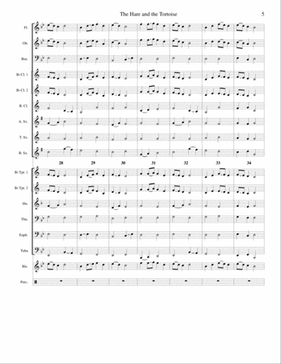 The Hare and the Tortoise Concert Band scores gallery preview page 5