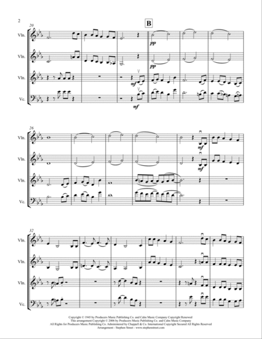 Let It Snow! Let It Snow! Let It Snow! String Quartet scores gallery preview page 2