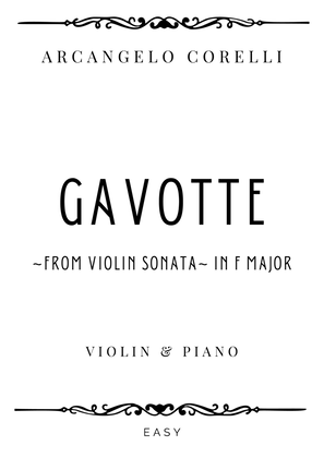 Corelli - Gavotte (from Violin Sonata) in F major - Easy