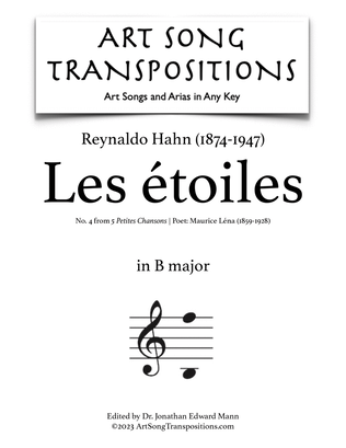 HAHN: Les étoiles (transposed to B major)