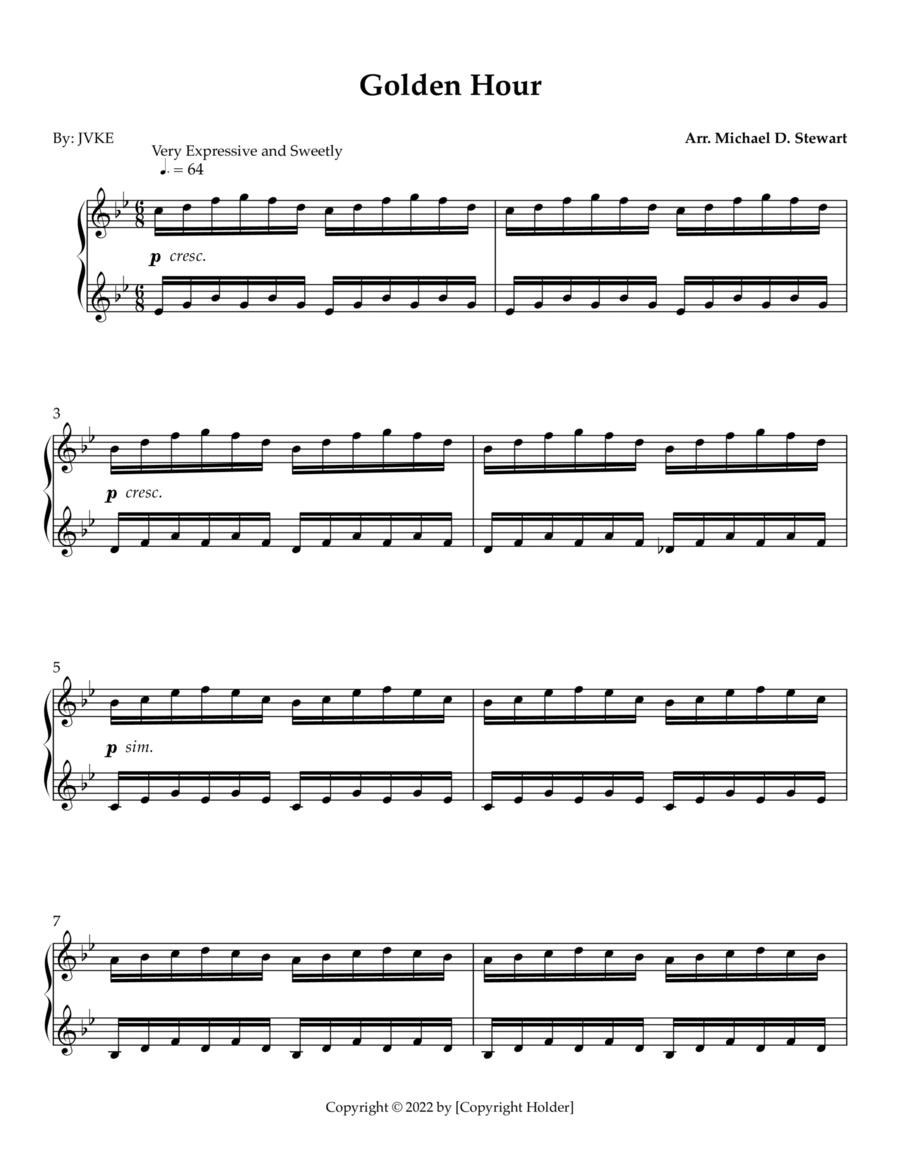 Golden Hour 3-Part scores gallery preview page 1