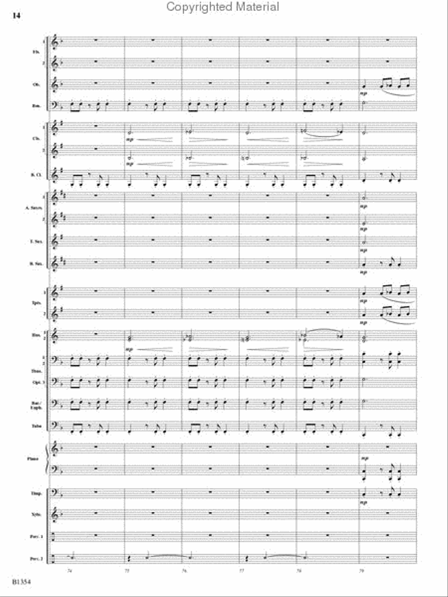Buccaneer Hornpipe Concert Band scores gallery preview page 13