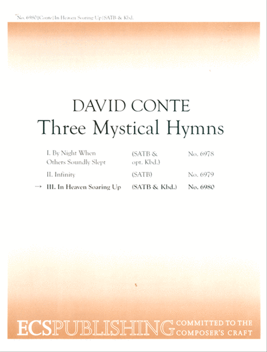 Three Mystical Hymns: 3 In Heaven Soaring Up 4-Part scores gallery preview page 1