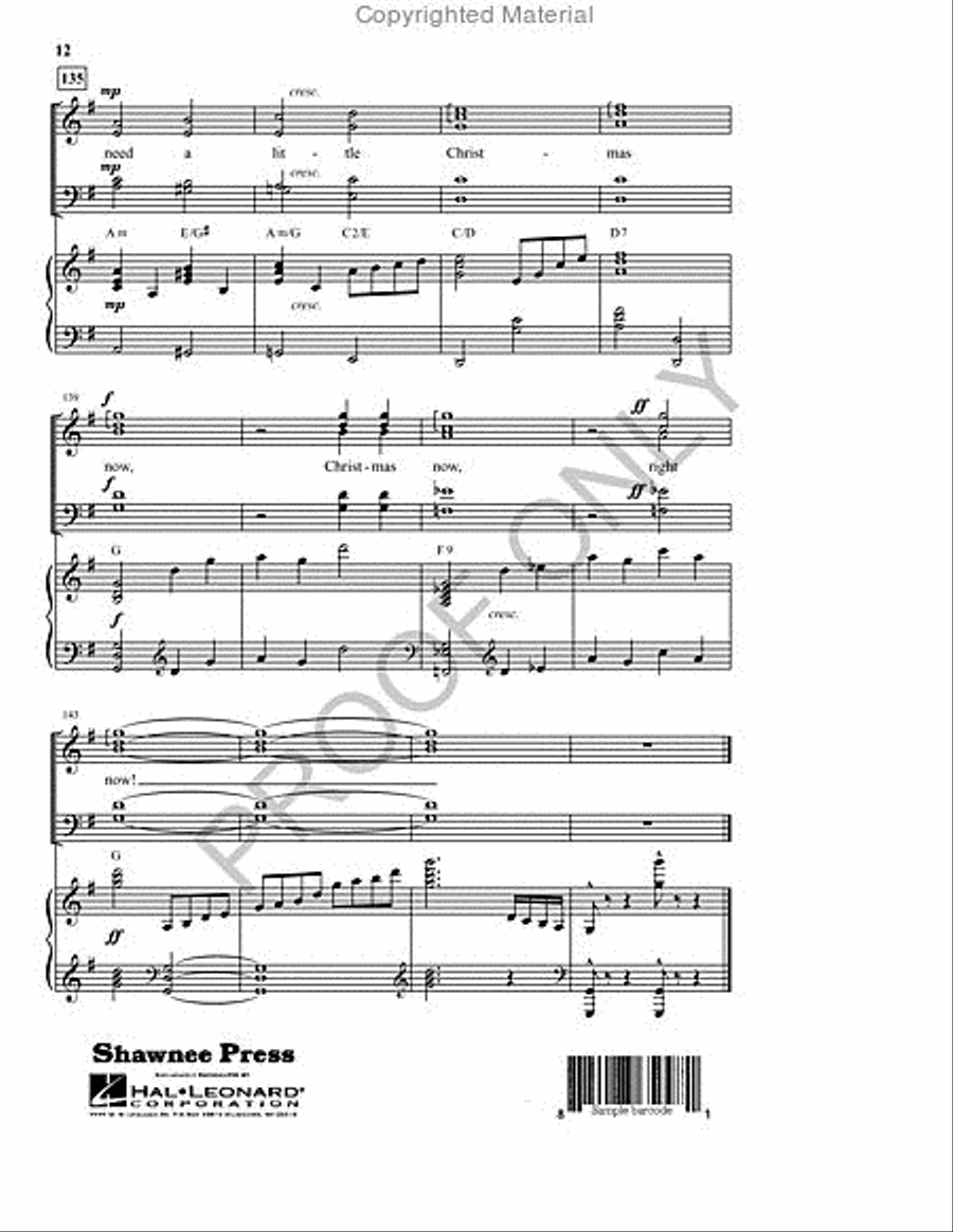 We Need a Little Christmas 4-Part scores gallery preview page 12