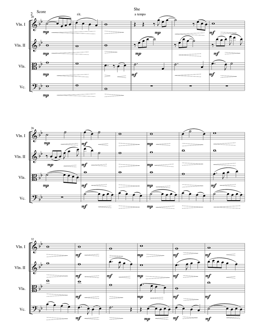 She String Quartet scores gallery preview page 2