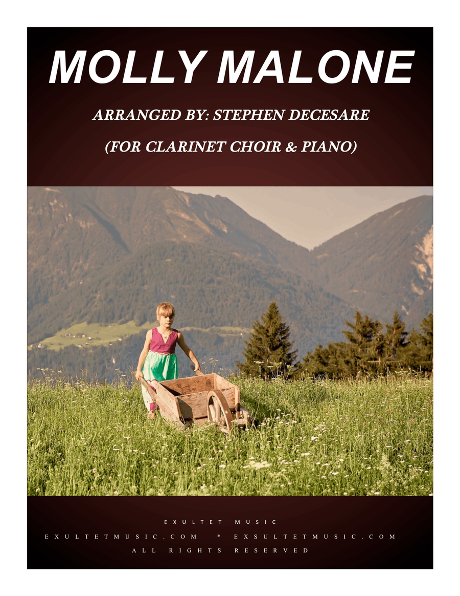 Molly Malone (for Clarinet Choir and Piano) Clarinet Choir scores gallery preview page 1