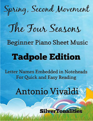 Book cover for Spring Second Movement Four Seasons Beginner Piano Sheet Music