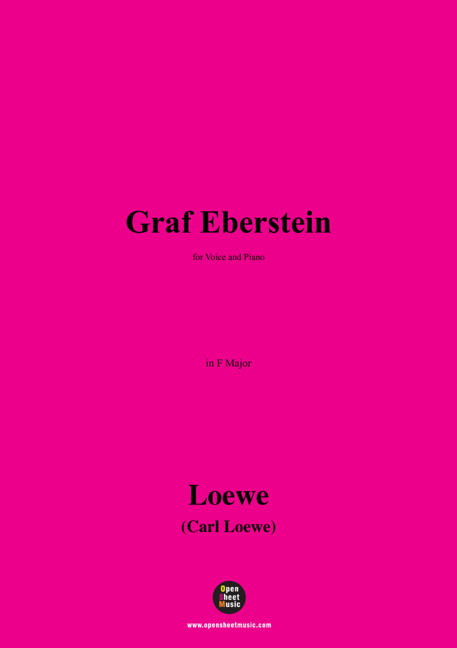 C. Loewe-Graf Eberstein(Zu Speier im Saale da hebt sich ein Klingen),in F Major Voice scores gallery preview page 1