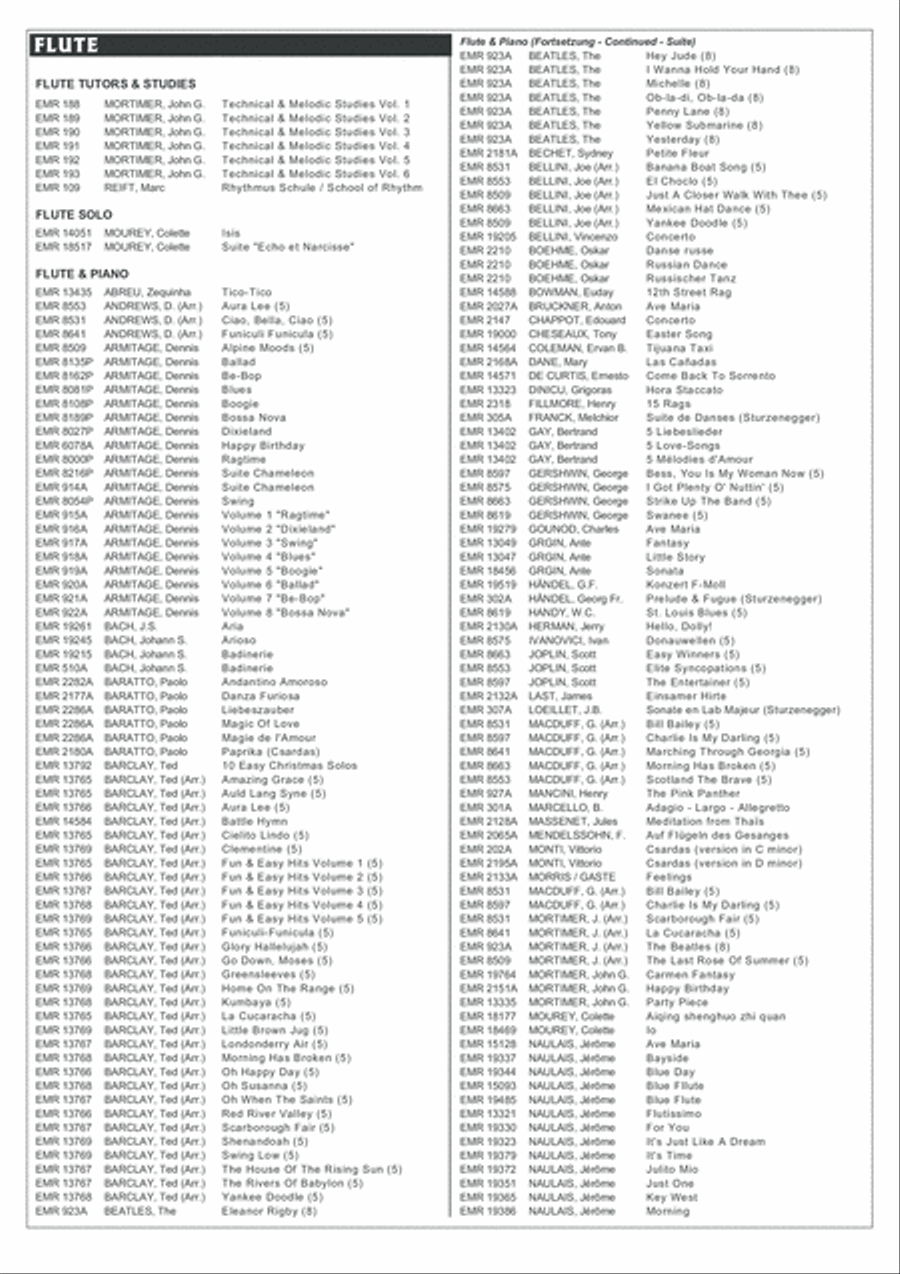 Ave Maria Flute Solo scores gallery preview page 5