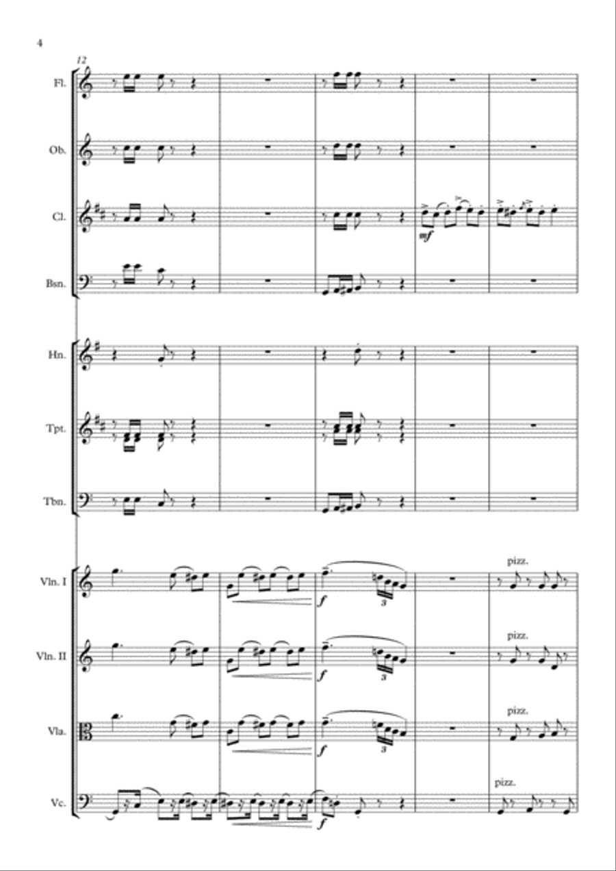 The Rabbit - N. Cossins (Original Orchestral Composition) Chamber Orchestra scores gallery preview page 4