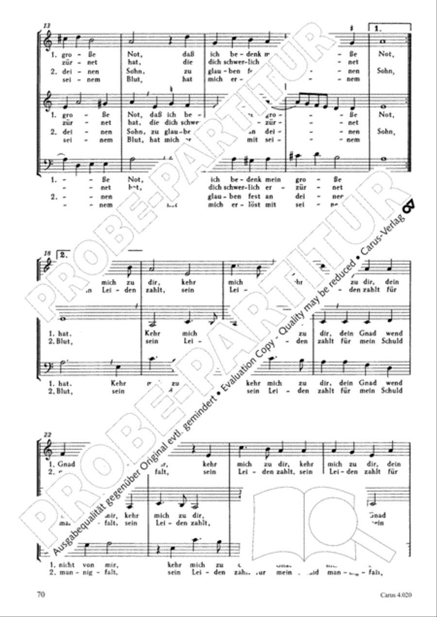 Calvisius: Tricinia. Psalmen und Motetten zu drei Stimmen Choir scores gallery preview page 71