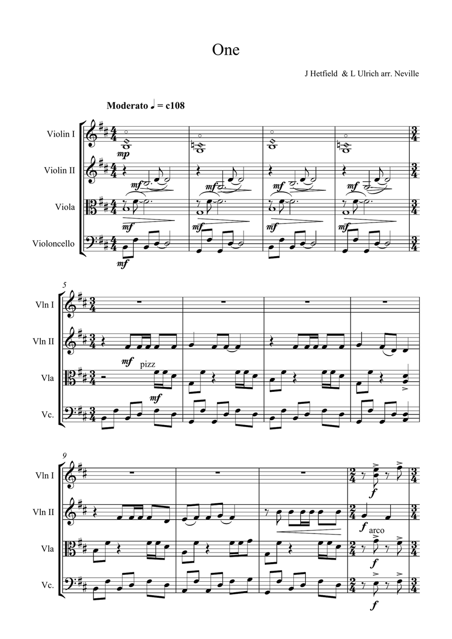 One String Quartet scores gallery preview page 2