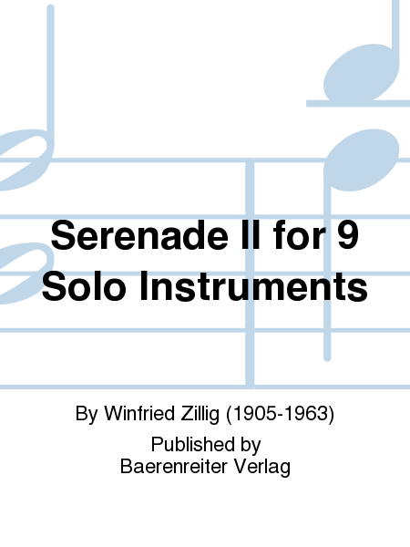Serenade II (1929) fur 9 Solo-Instrumente