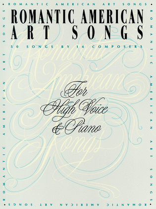 Book cover for Romantic American Art Songs