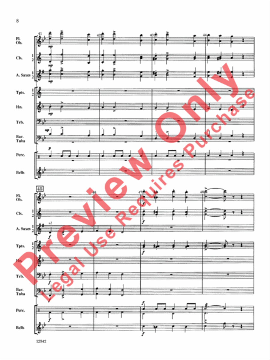 March to the Big Top Concert Band scores gallery preview page 9