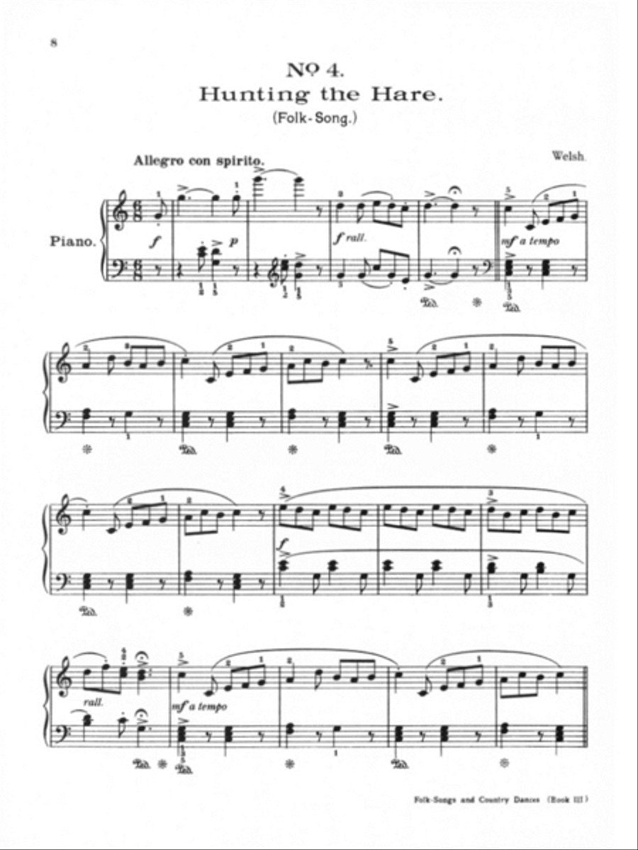 Folk Songs & Country Dances Piano Solo scores gallery preview page 3