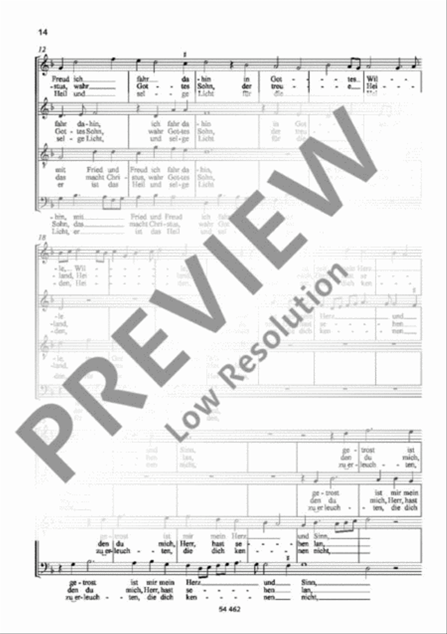 Mit Fried und Freud ich fahr dahin 4-Part scores gallery preview page 3