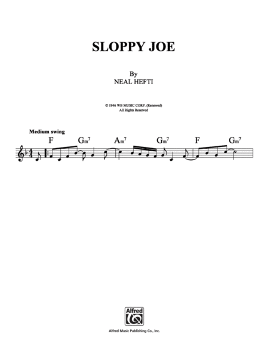 Sloppy Joe School and Community scores gallery preview page 1