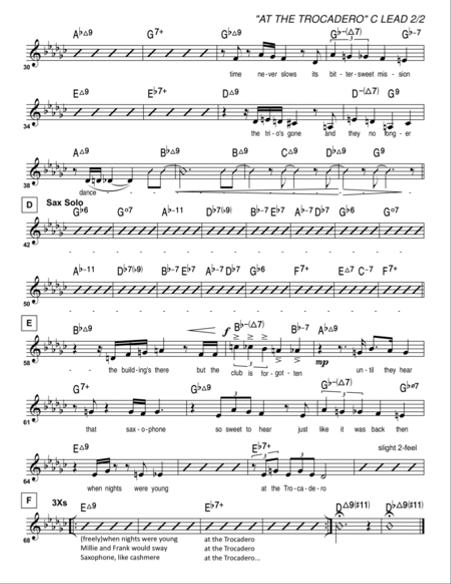 At the Trocadero Jazz Ensemble scores gallery preview page 4