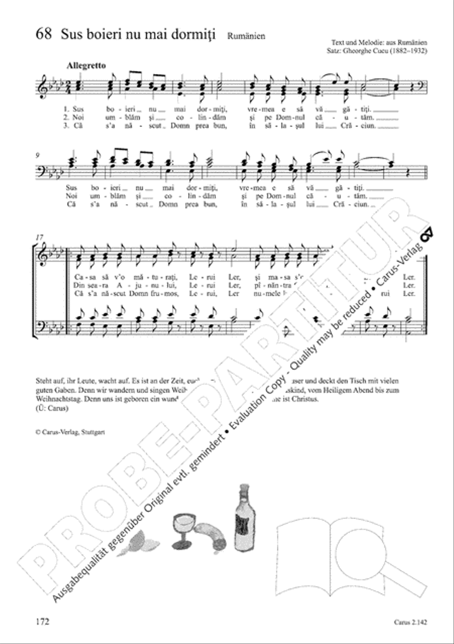 Christmas Carols of the World. Choral collection 4-Part scores gallery preview page 140