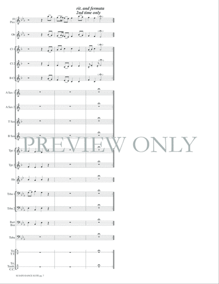 Susato Dance Suite (from Danserye) Concert Band scores gallery preview page 10