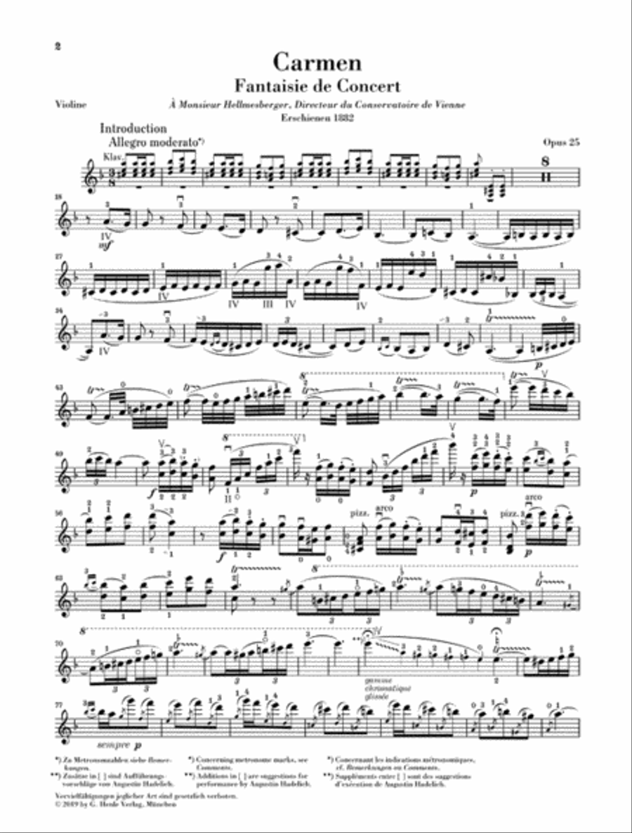 Carmen Fantasy, Op. 25 Violin Solo scores gallery preview page 5
