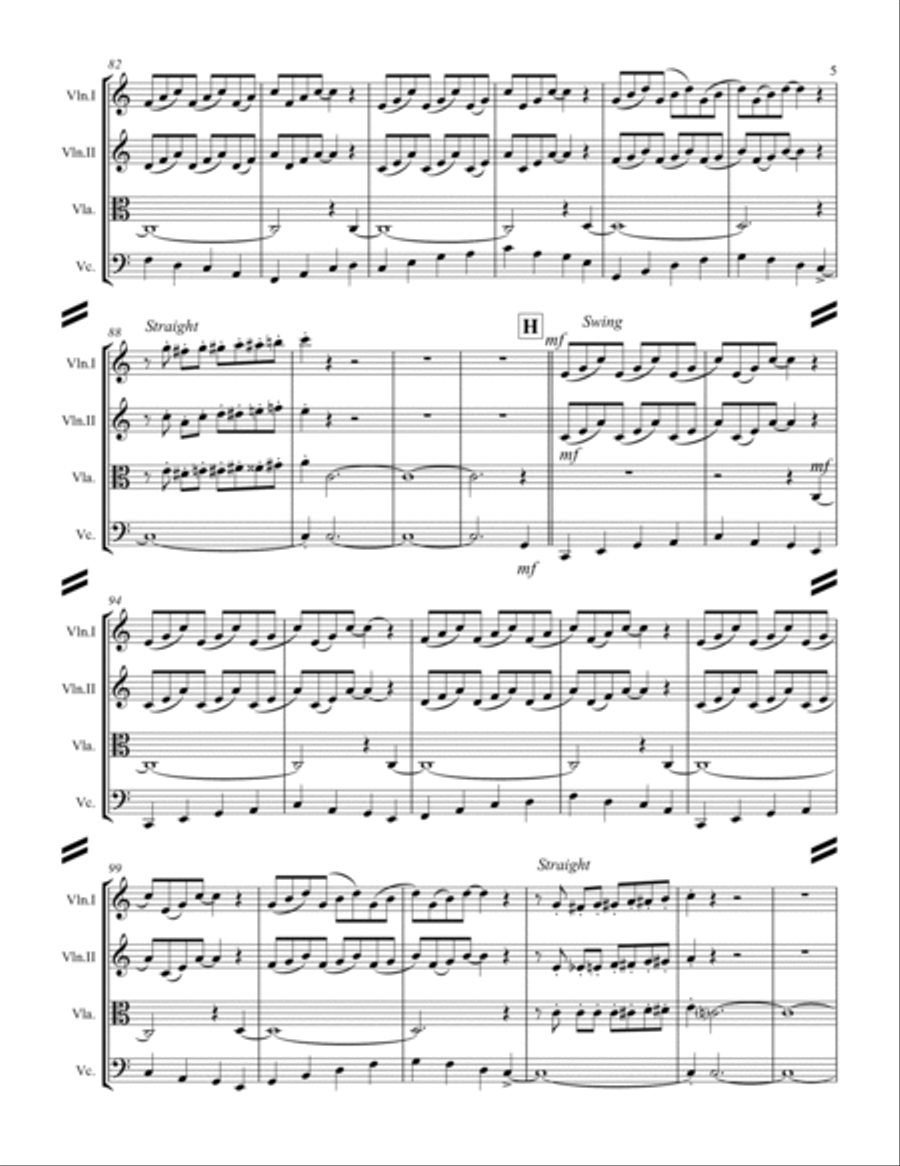 In The Mood String Quartet scores gallery preview page 6
