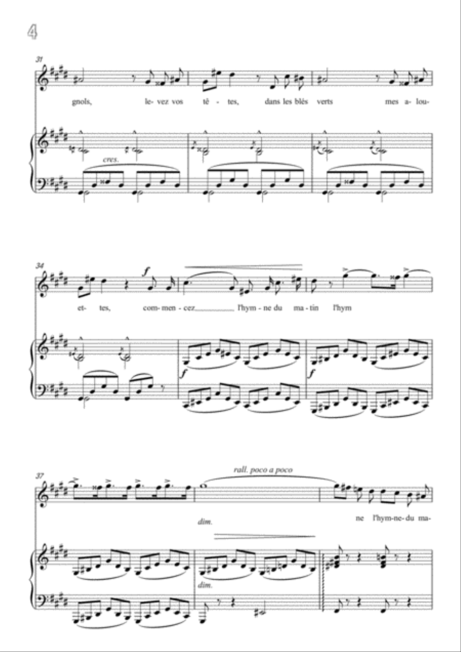 Meyerbeer-Fantaisie in E Major,for Voice and Piano Voice Solo scores gallery preview page 6