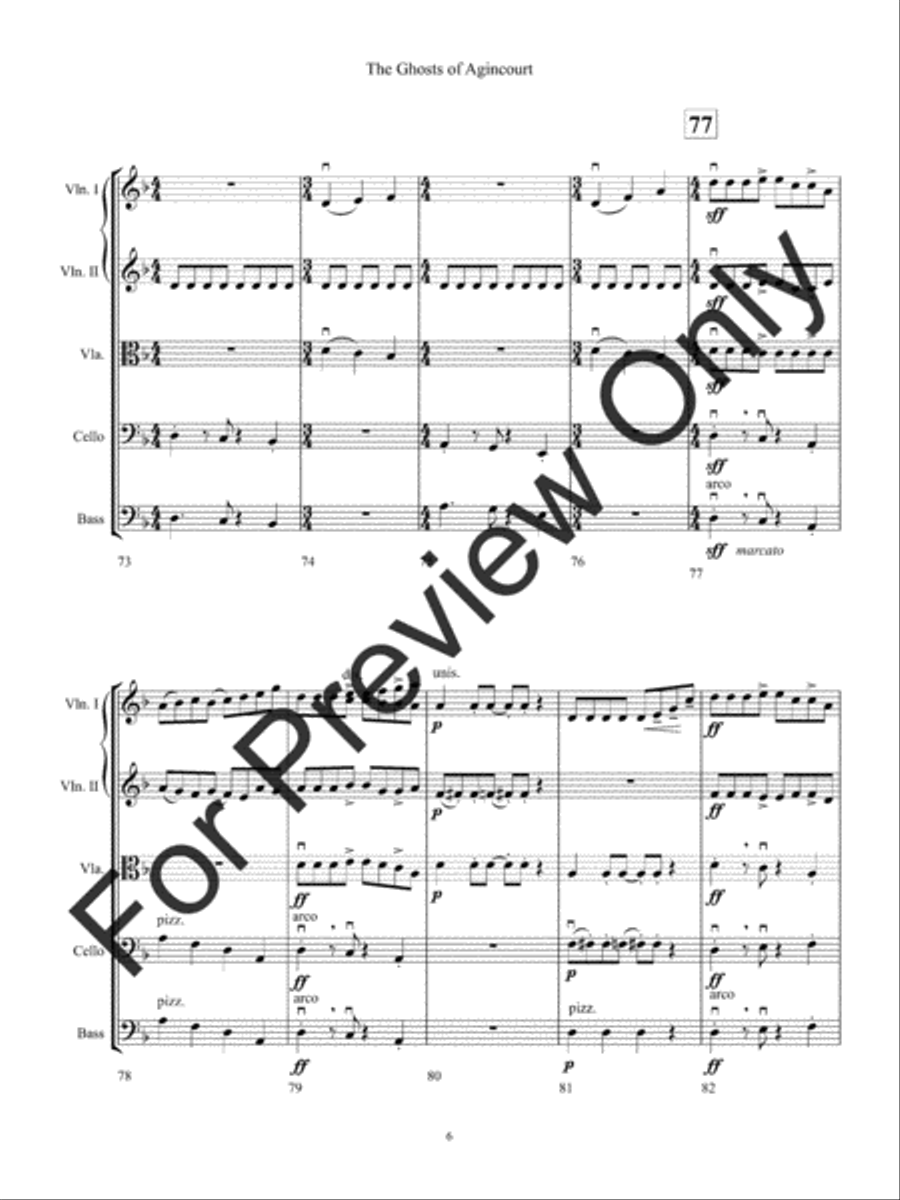 Ghosts of Agincourt String Orchestra scores gallery preview page 9