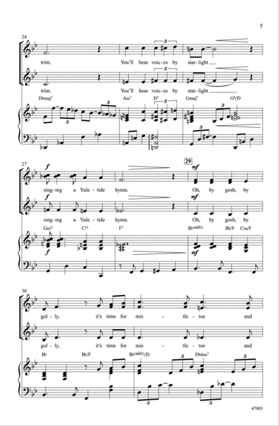 Mistletoe and Holly Choir scores gallery preview page 4