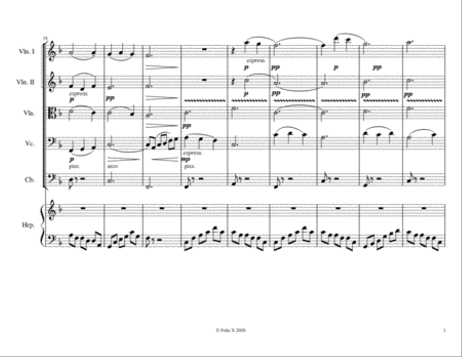 String Quintet - Moonlight Like Water Serenade String Quartet scores gallery preview page 3