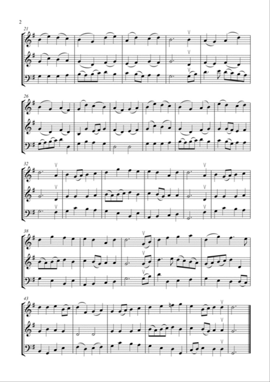 O Little Town of Bethlehem for String Trio String Trio scores gallery preview page 2