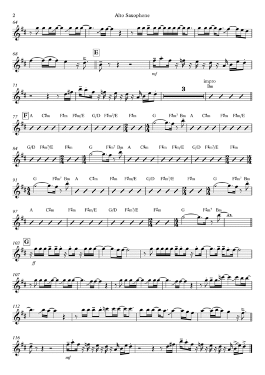 Africa Tenor Saxophone scores gallery preview page 2