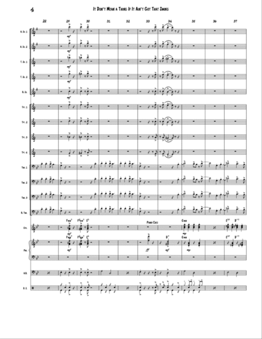 It Don't Mean A Thing (If It Ain't Got That Swing) Jazz Ensemble scores gallery preview page 4