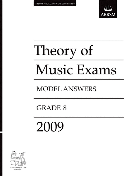 Theory of Music Exams 2009 Gr8 Model Answers