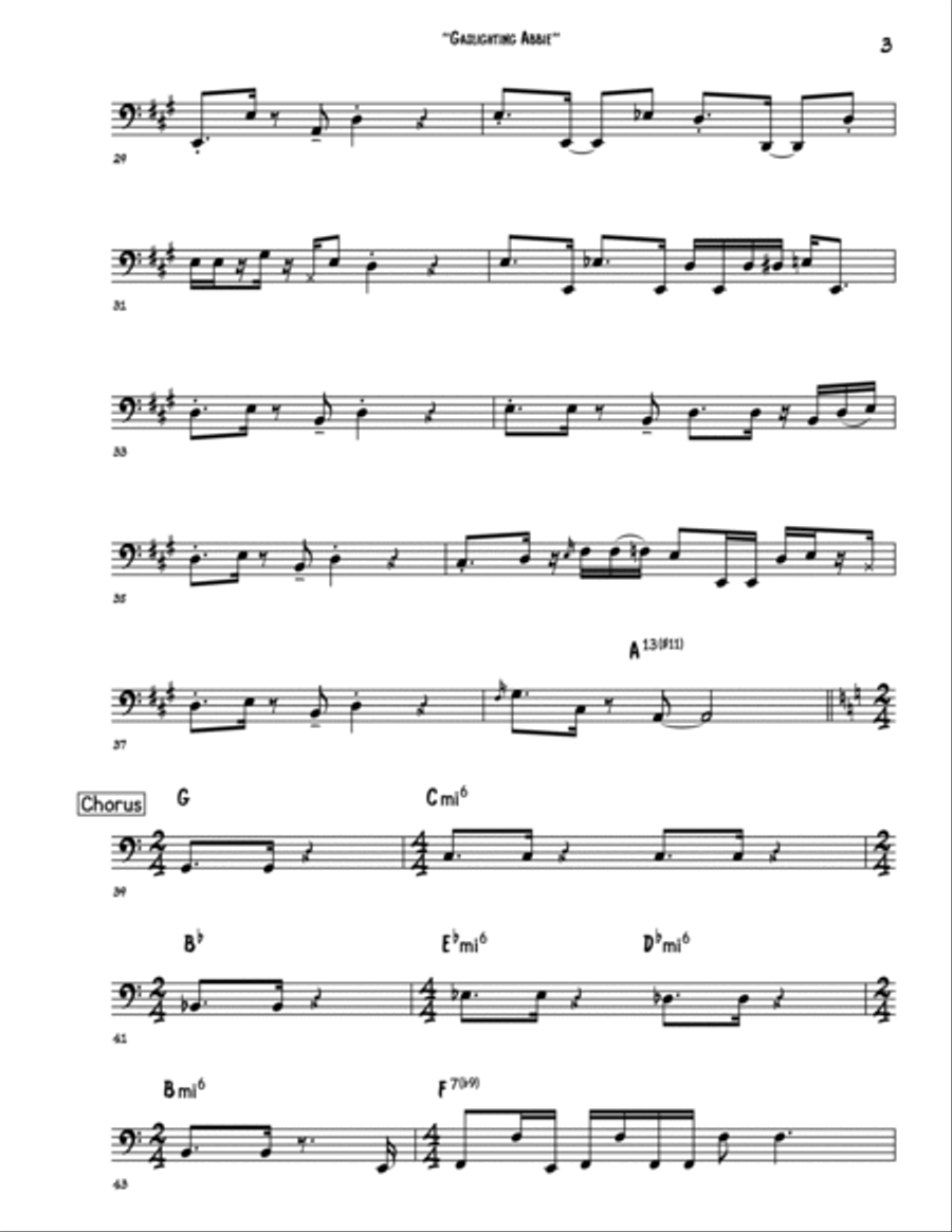 Gaslighting Abbie Bass Guitar scores gallery preview page 3