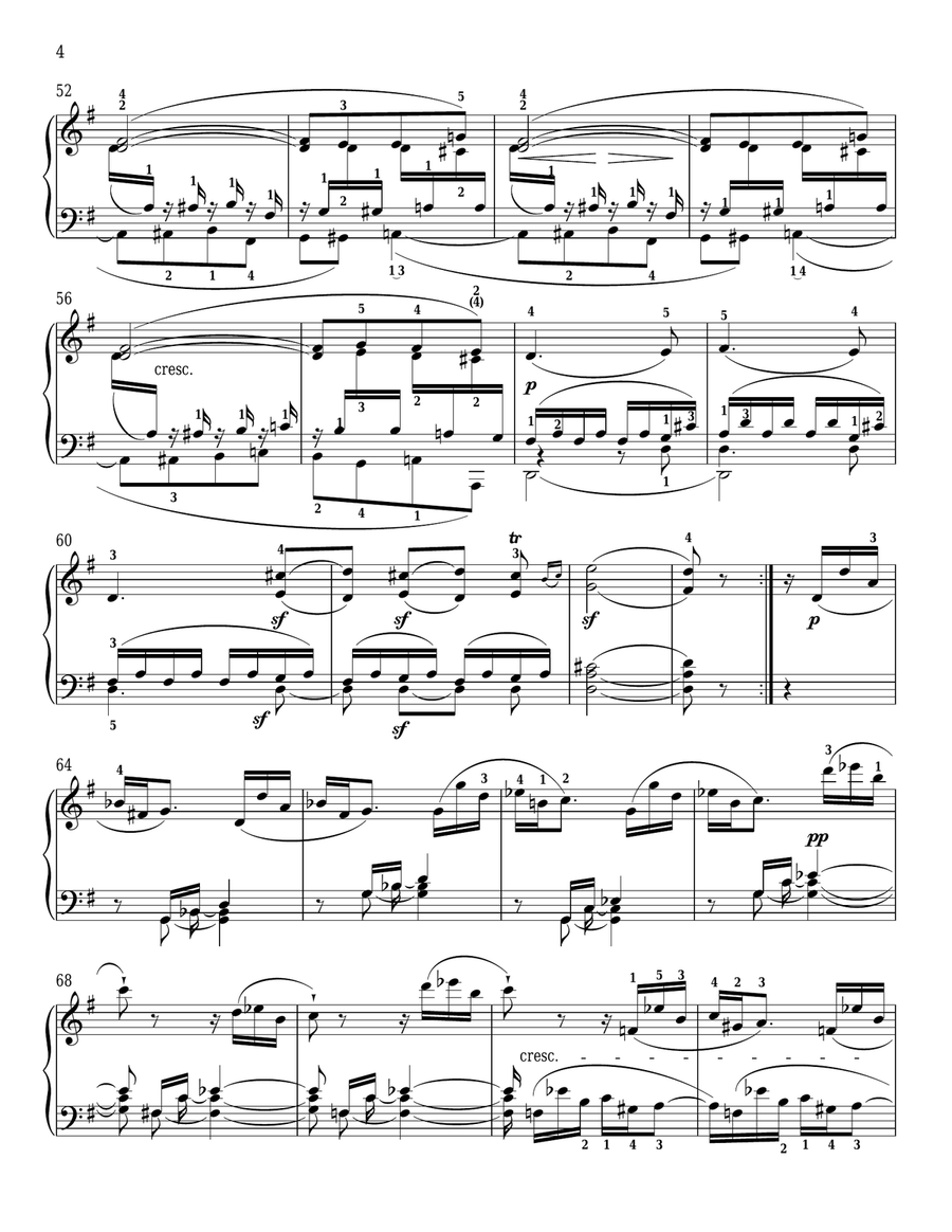 Sonata In G Major, Op. 14, No. 2 Piano Solo scores gallery preview page 4