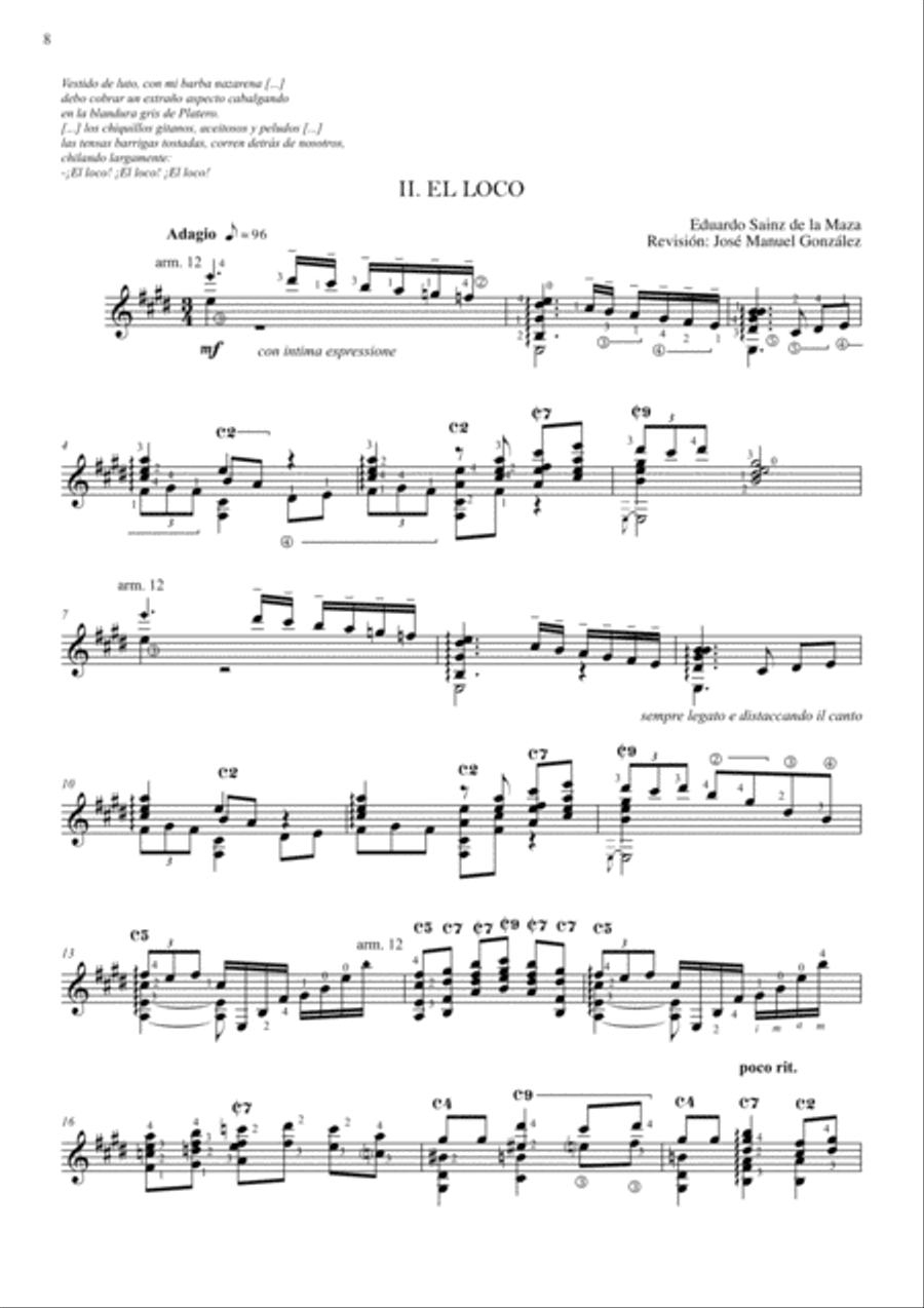 Platero y Yo Suite Classical Guitar scores gallery preview page 3