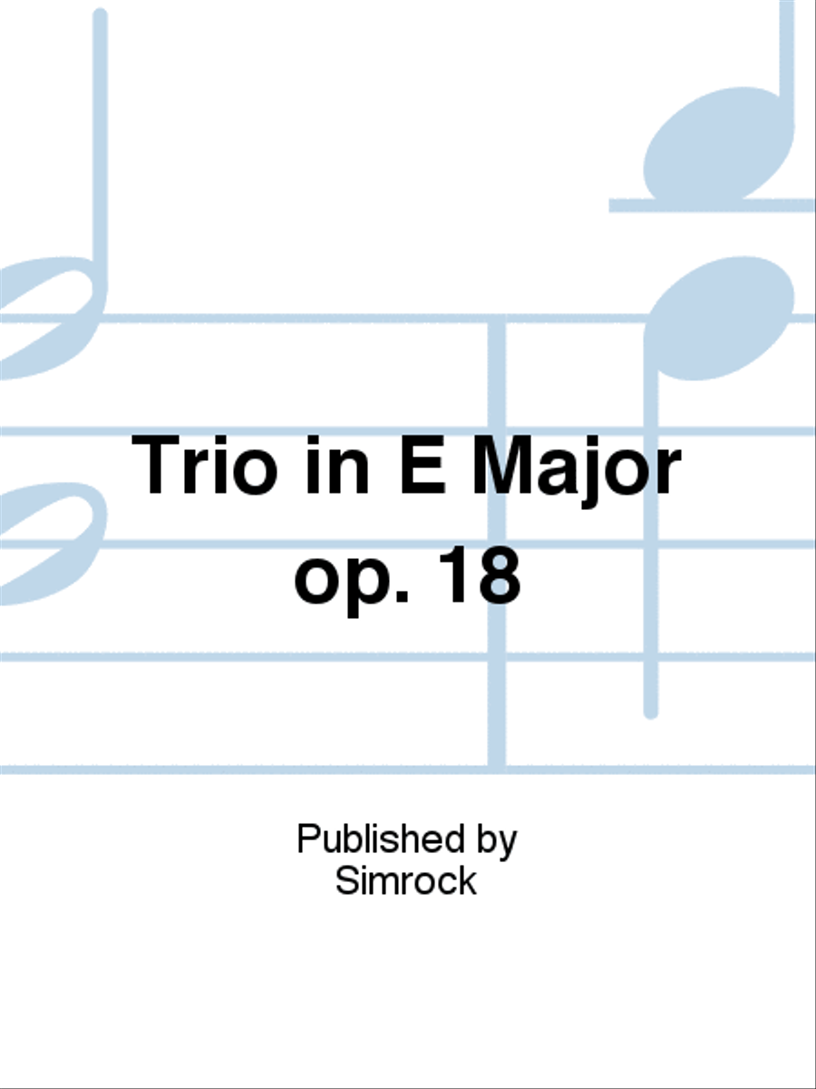 Trio in E Major op. 18 Piano Trio scores gallery preview page 1