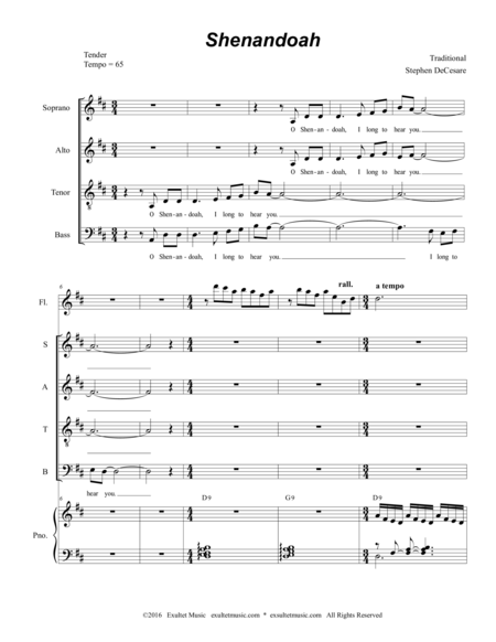 Shenandoah (for SATB) image number null