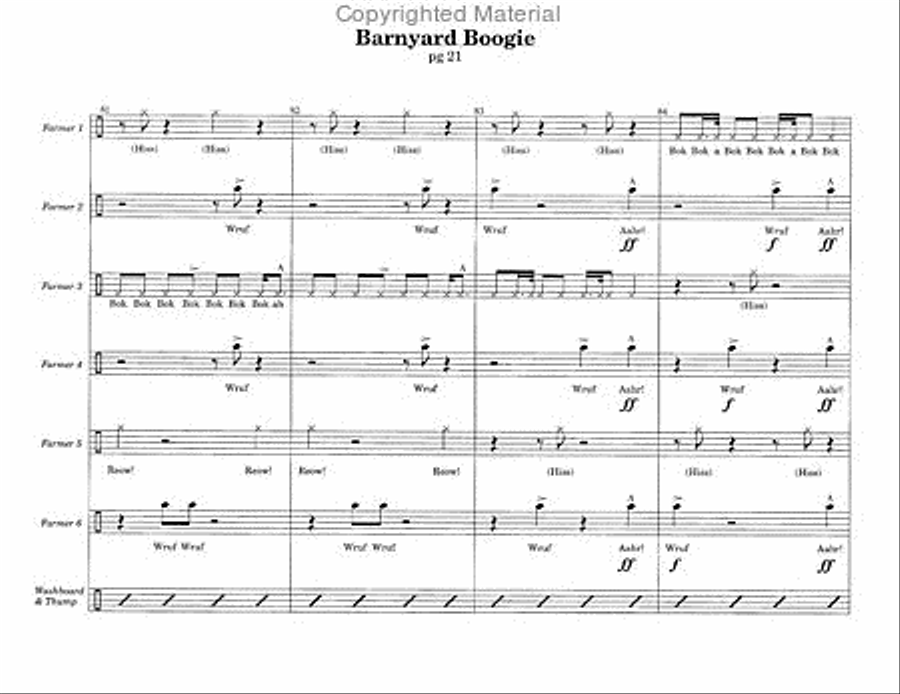 Barnyard Boogie Percussion Ensemble scores gallery preview page 3