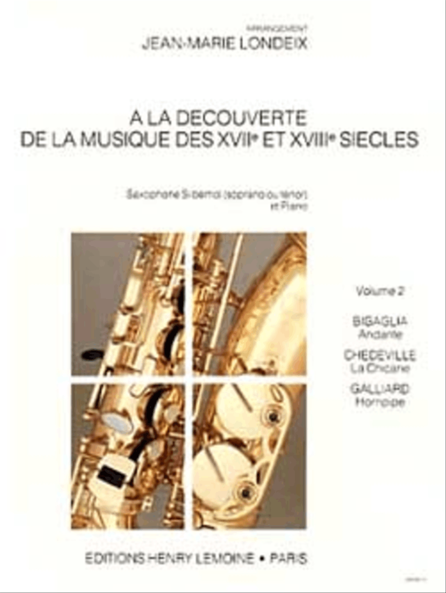 A La decouverte de la musique des 17 et 18 siecles - Volume 2 Piano Accompaniment scores gallery preview page 1