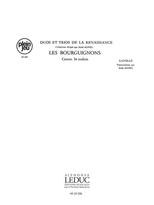 Layolle Duos Trios Renaissance Pj487 Les Bourguignons (agnel) 2vce Bk