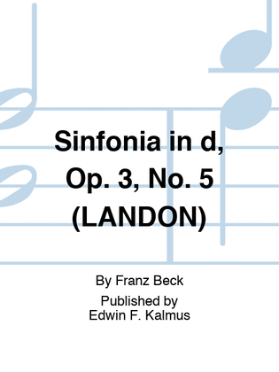 Sinfonia in d, Op. 3, No. 5 (LANDON)