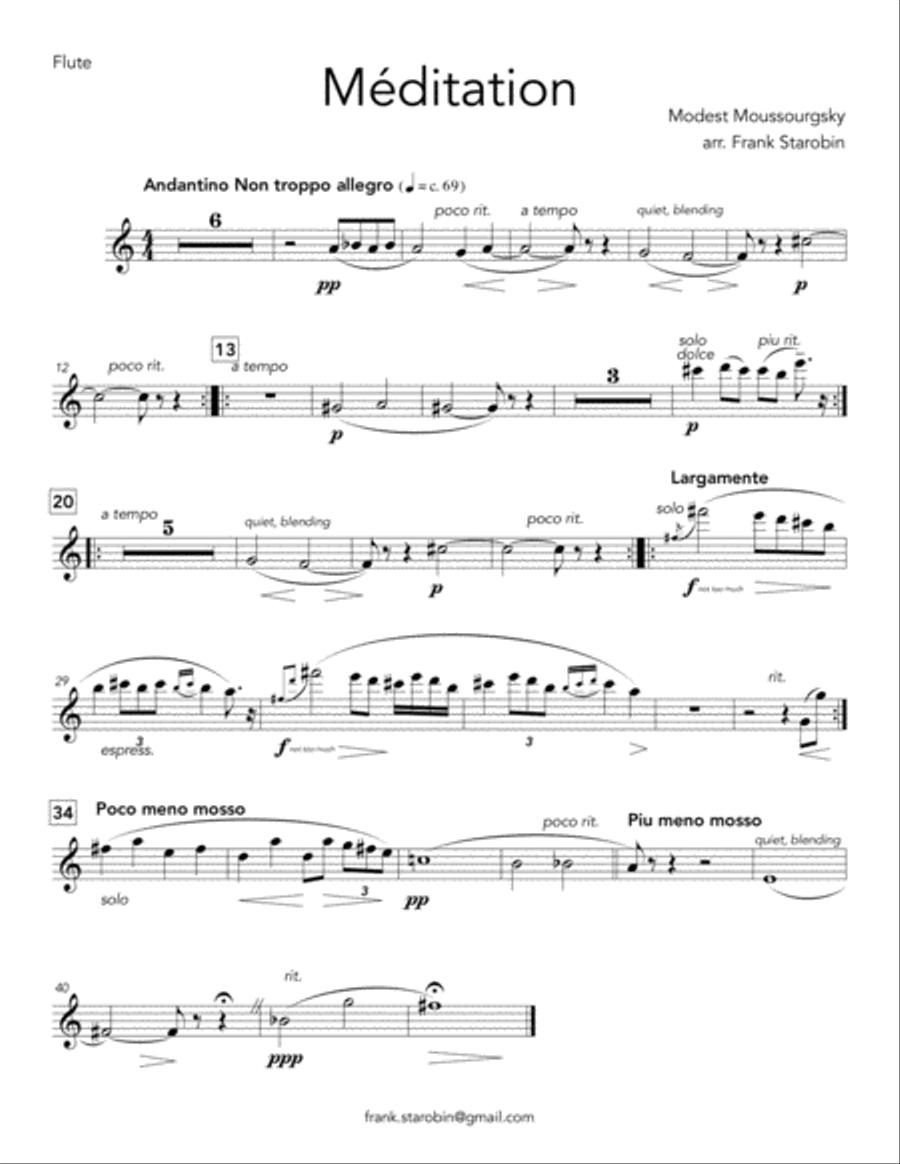 Meditation for woodwind quintet Woodwind Quintet scores gallery preview page 6