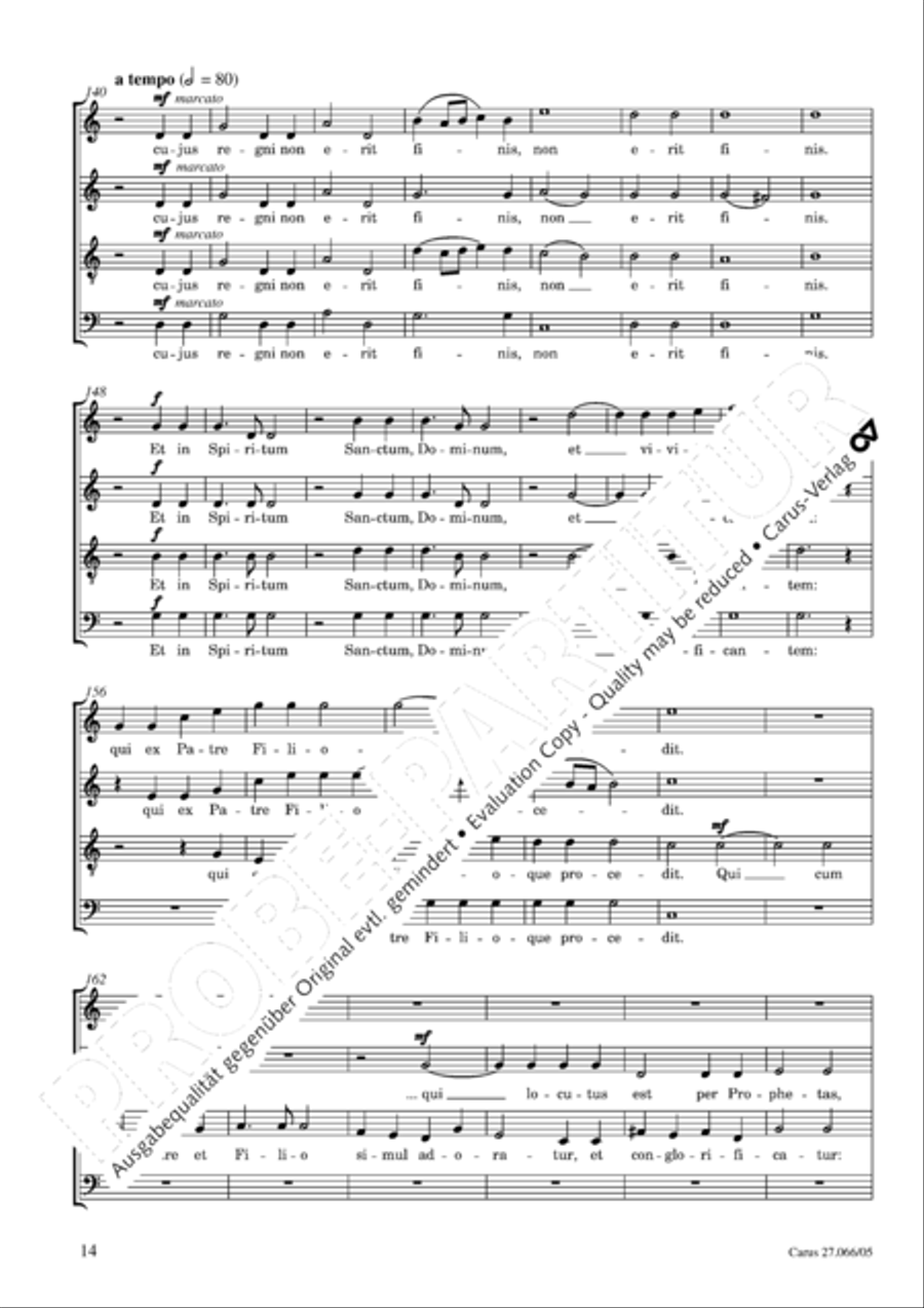 Mass in C major (Messe in C) 4-Part scores gallery preview page 15